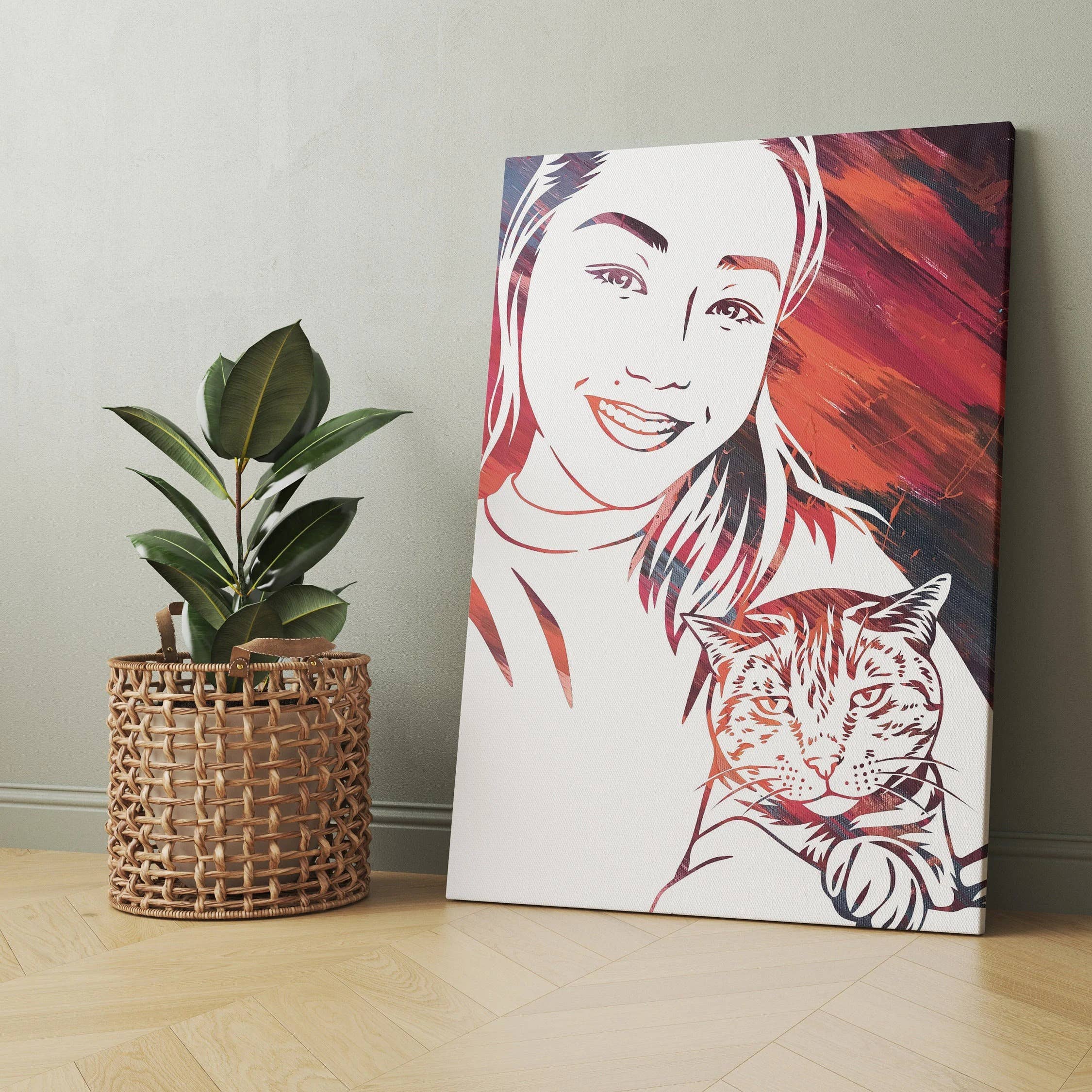 Artisan Digital - Vendita all'ingrosso Kit per lavoretti fai da te - Kit di verniciatura Ritratto personalizzato su tela2