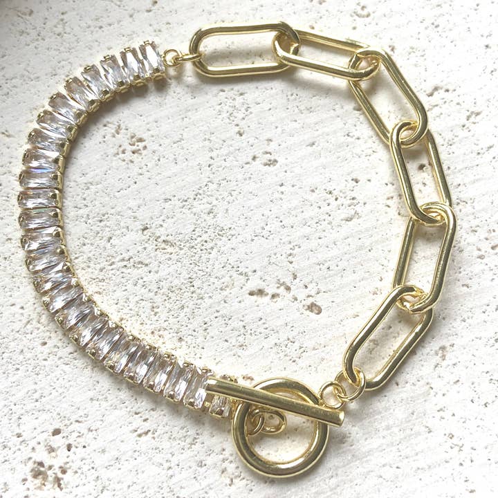 VB&CO Designs Handmade Jewelry - Wholesale Link & Chain Bracelet - Crystal bracelet trendy boutique jewelry salon bridal gift
