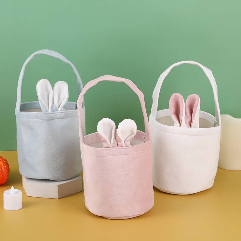 Little Trendy - Wholesale Basket - Kids & Baby -  Easter Bunny ears Basket with Handle Small Easter Basket10
