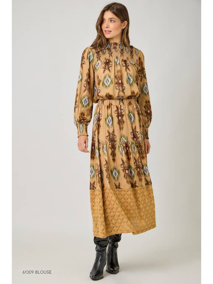 Latte 61310 Mixed Media Tiered Skirt for wholesale on Faire8