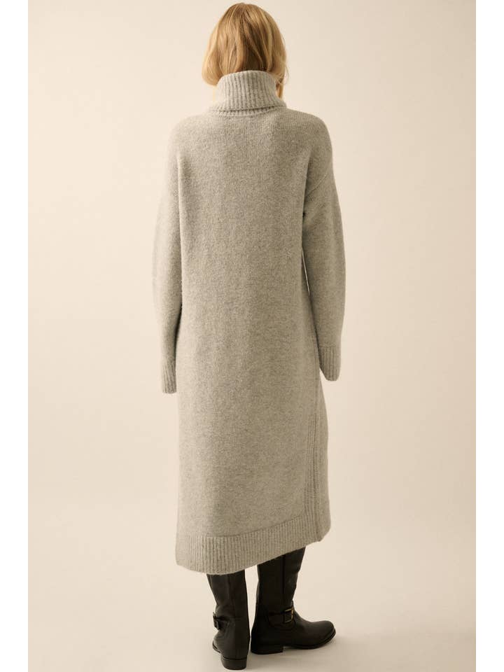 Promesa USA - Wholesale Dress - Women's - Solid Felted Knit Cowl-Neck Midi Sweater Dress23