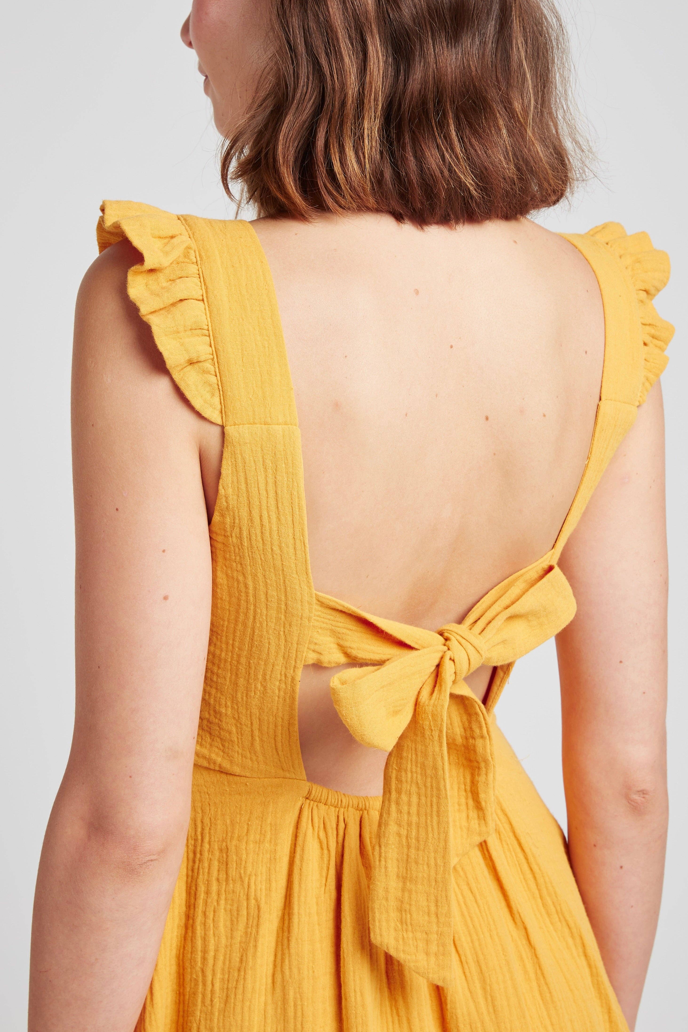 Andy & Lucy - Wholesale Dress - Women's - LILYAN - Ruffled cotton gauze dress9