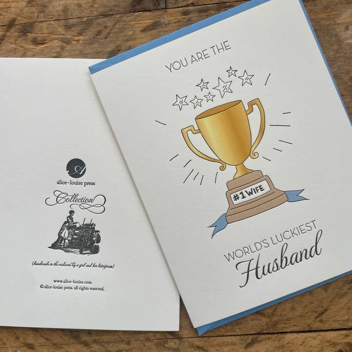 Trophy Wife Card for wholesale by Alice-Louise Press