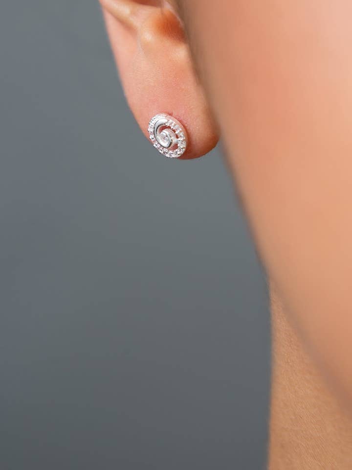 Wholesale Women's 925 Sterling Silver Earrings with Stone Detail for wholesale by Volenia Silver