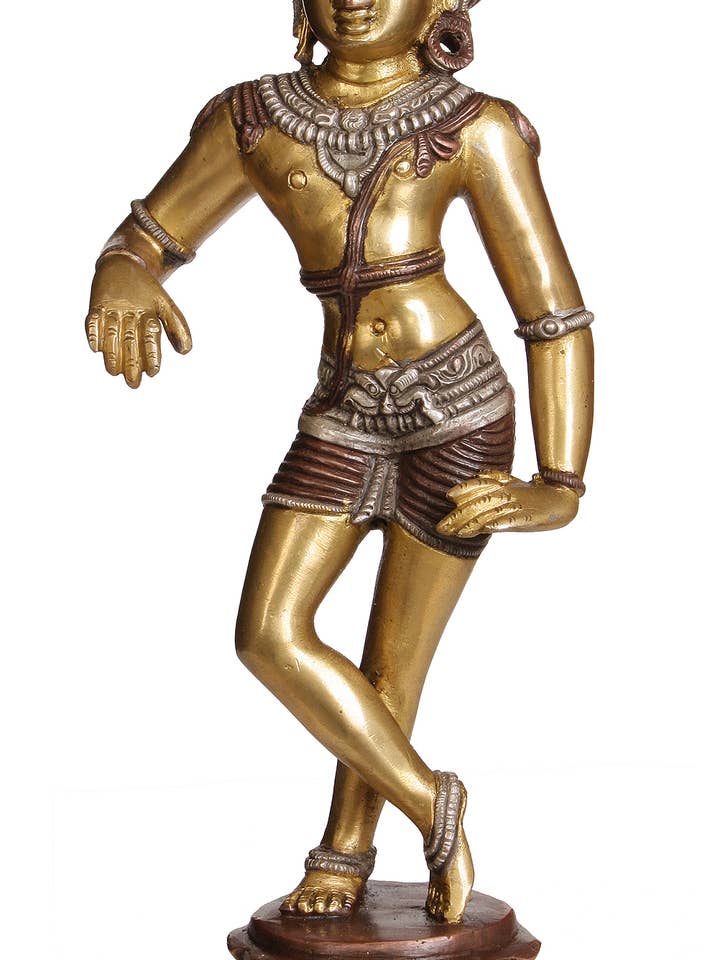 Shiva Katyavalambitamurti de 11 pulgadas en latón | Hecho a mano para venta al por mayor de Exotic India Art