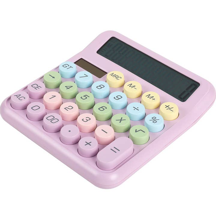 Calculator Candy Macaron Pink for wholesale by I-Total, I-Drink