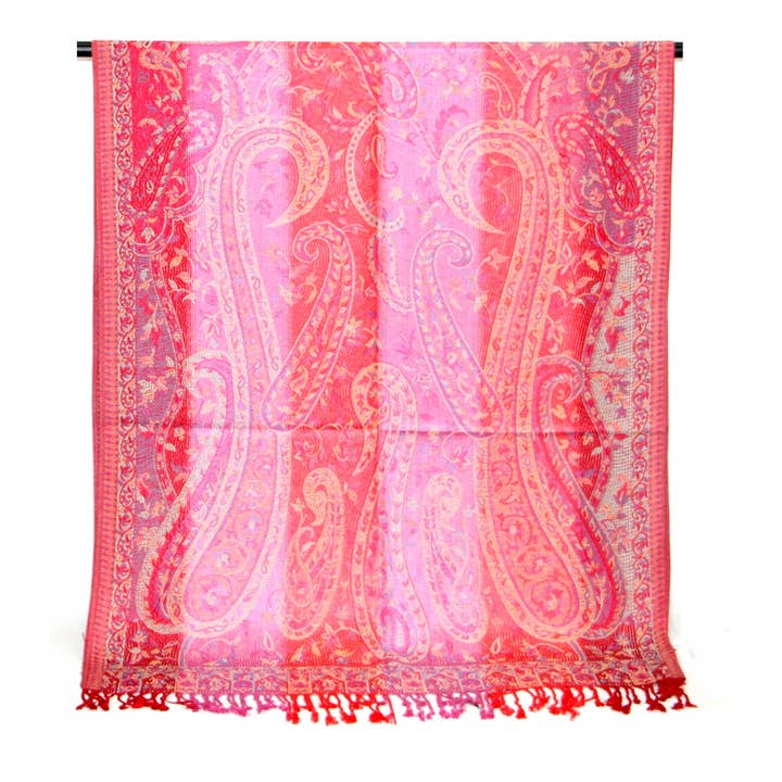 SERENITA - Wholesale Scarf - Women's - Pashmina Scarf Rainbow Color Reversible Shawl Wraps1