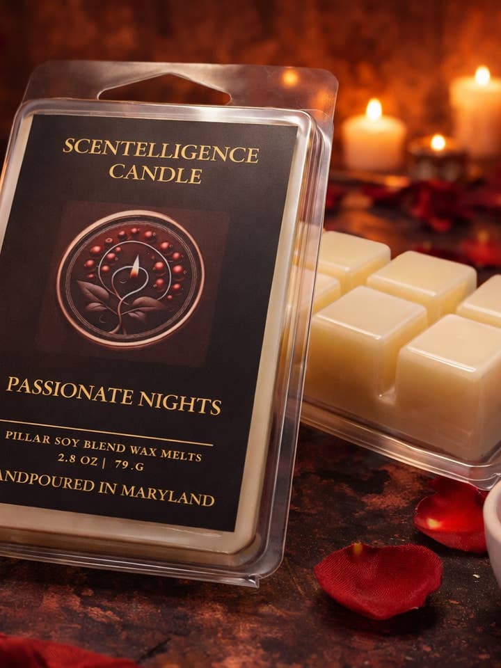 Passionate Nights Wax Melt – Red Currant, Black Pepper & Patchouli for wholesale by Scentelligence Candle