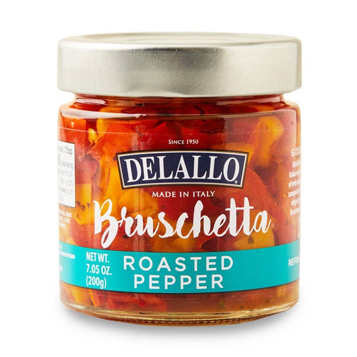 Imported Roasted Pepper Bruschetta (7.05 oz.) for wholesale by Delallo