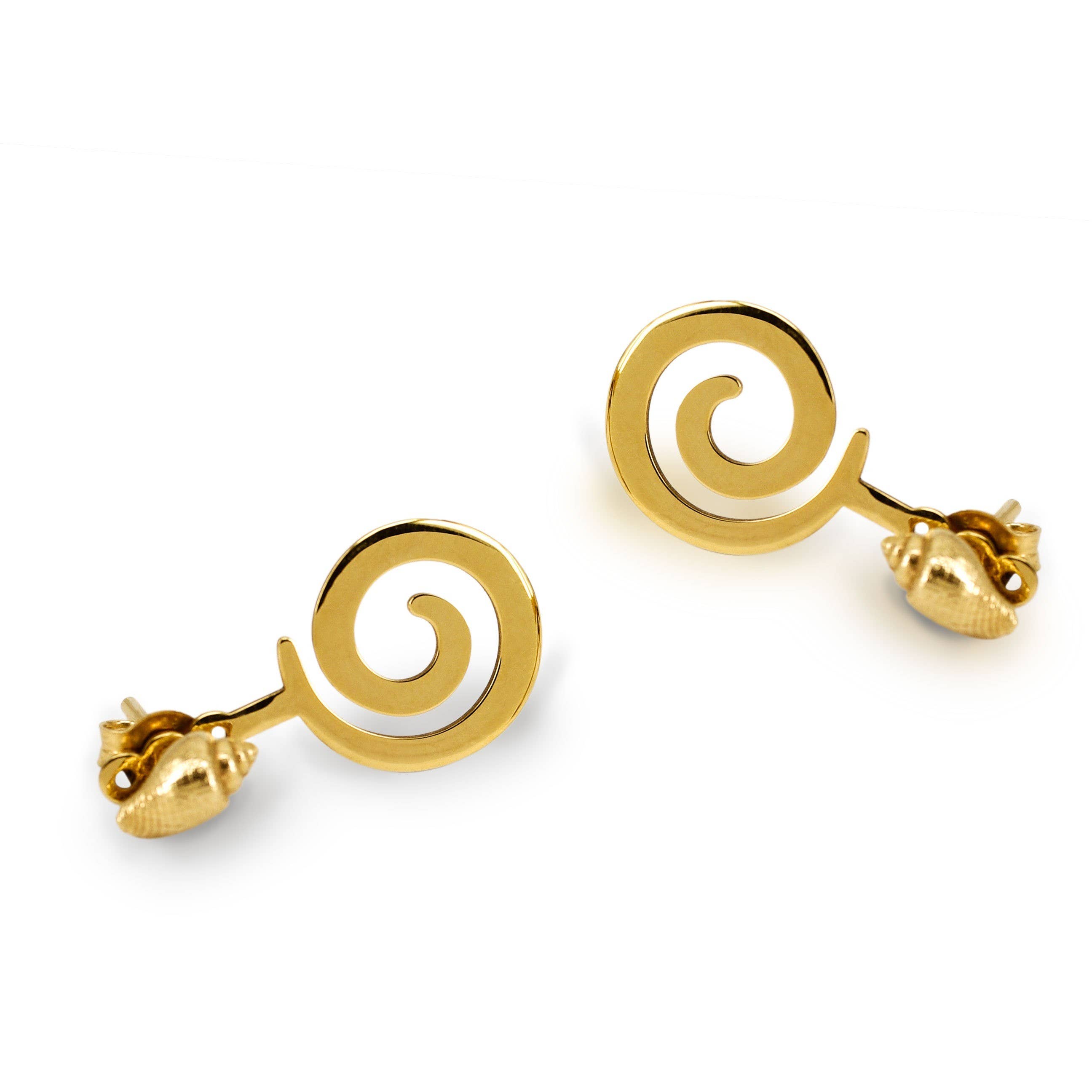 A MAR LIBRE - Venta al por mayor Pendientes de botón/aretes de poste - Caracoles y conchas de la bahía, aretes en plata de ley o plata vermeil9