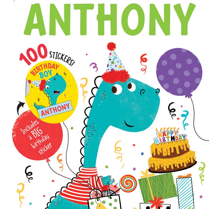 Sourcebooks - Wholesale Baby & Toddler Book (0-2) - Happy Birthday Anthony