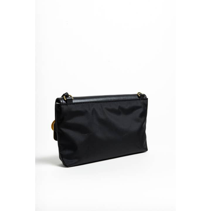 R.Riveter - Wholesale Crossbody Bag - Women's - Patton | Black Nylon + Black Leather