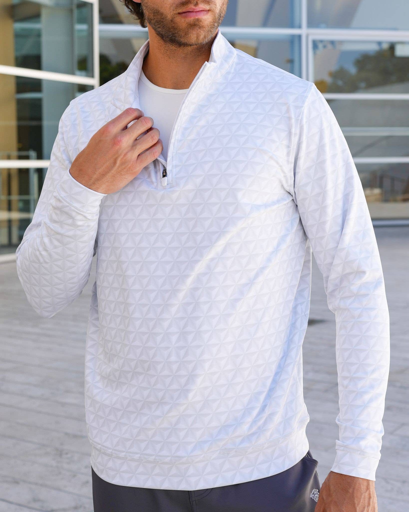 USA Palm - Wholesale Sweatshirt - Unisex - Cloud 1/4 Zip64