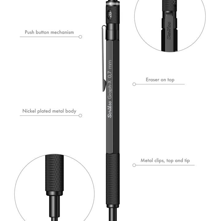 Fin Studio - Wholesale Pencil - Scrikss Graph-X Mechanical Pencil 0.7mm
