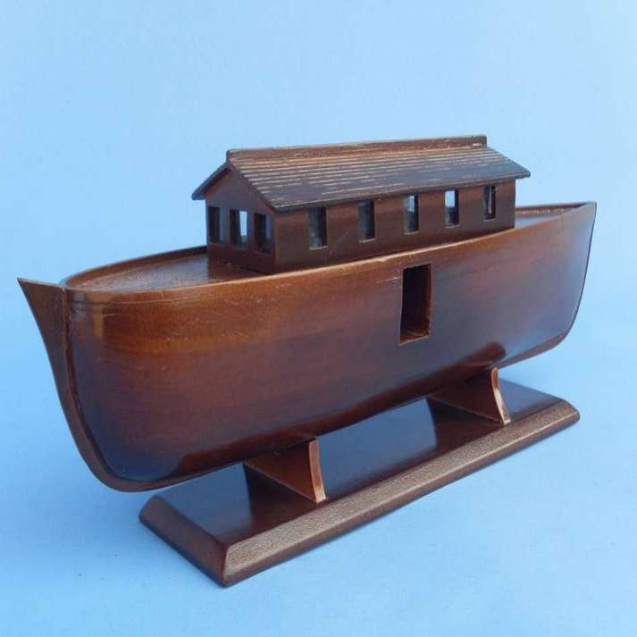 Wooden Noah's Ark Model Boat 14