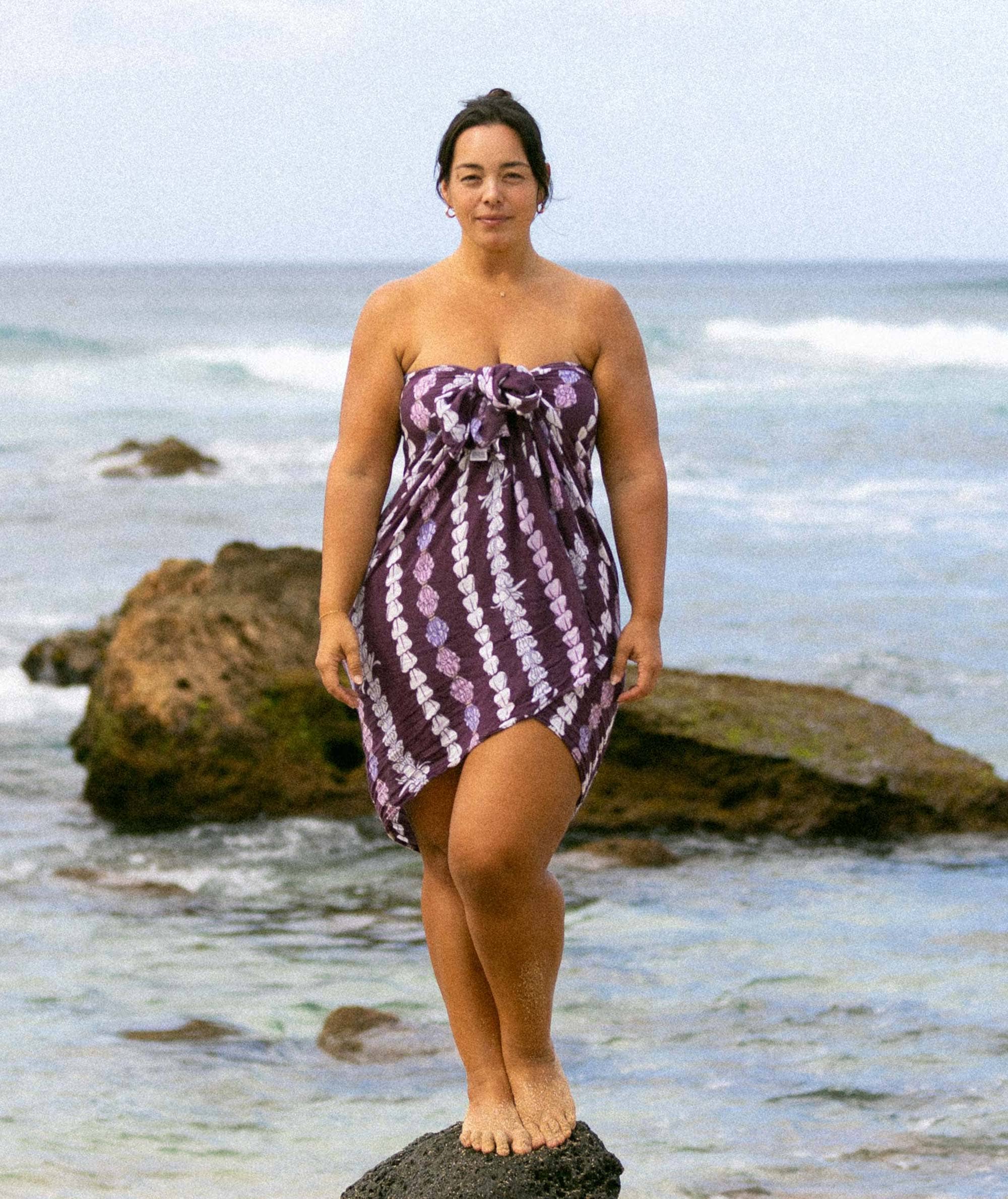 Tag Aloha Co. - Wholesale Swim Cover Up - Women's - Crown Flower Pareo Sarong2