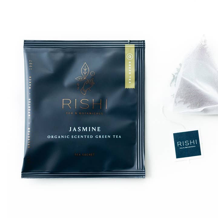 Rishi Tea & Botanicals - Wholesale Tea Bags - Jasmine Organic Green Tea Sachets (Foodservice)0