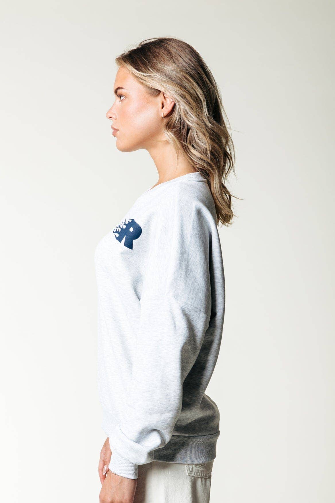 Racer Logo Sweat | Light grey for wholesale on Faire1