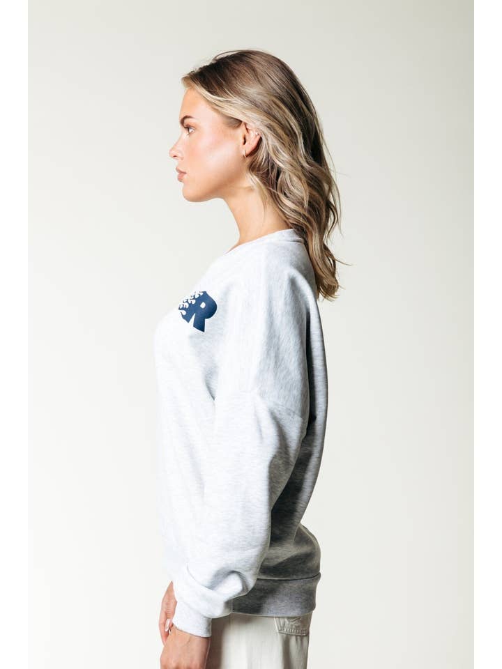 Racer Logo Sweat | Light grey for wholesale on Faire1