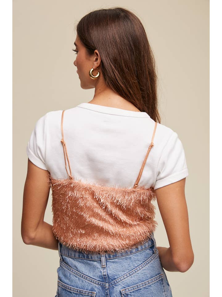 Listicle - Wholesale Camisole - Women's - Metallic Eyelash Knit Cami Top LT13152