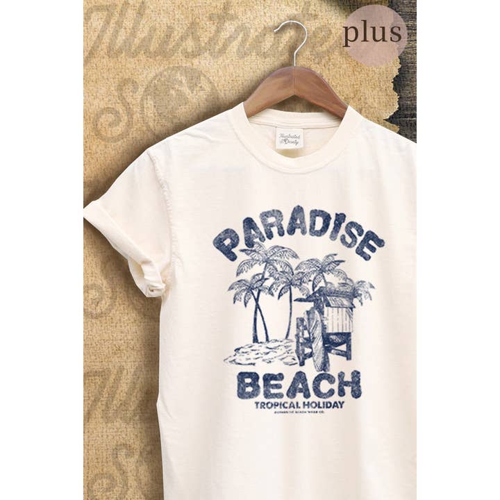 PARADIS STRAND VINTAGE GRAFIK PLUS TEE for engroshandel hos Illustrated Society