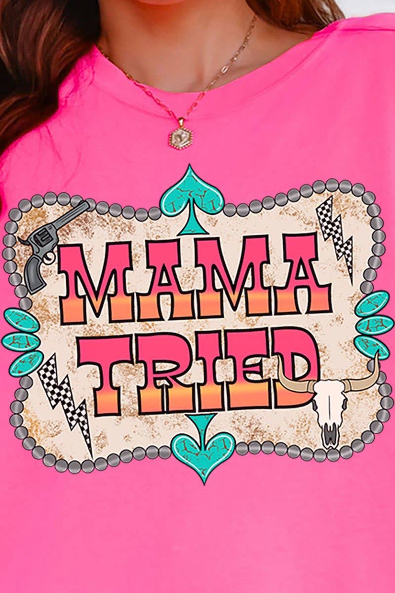 Wholesale Accessory Market - Vente Tunique – femme - T-shirt en coton filé à l'anneau pour adulte Spades Mama Tried Comfort Colors3