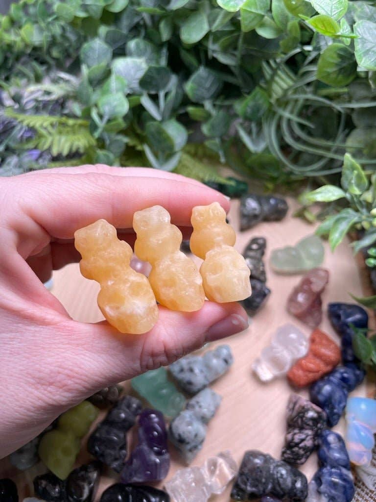 Copper Ashes - Wholesale Spiritual Stone/Crystal - Crystal Skull with Owl0