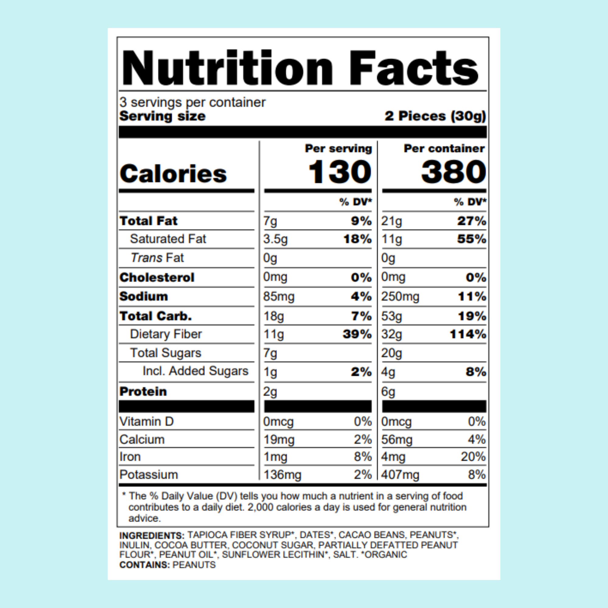 Date Smarter! - Wholesale Chocolate Covered Sweets - Peanut Butter Chocolate Covered Date Caramels - Case of 124