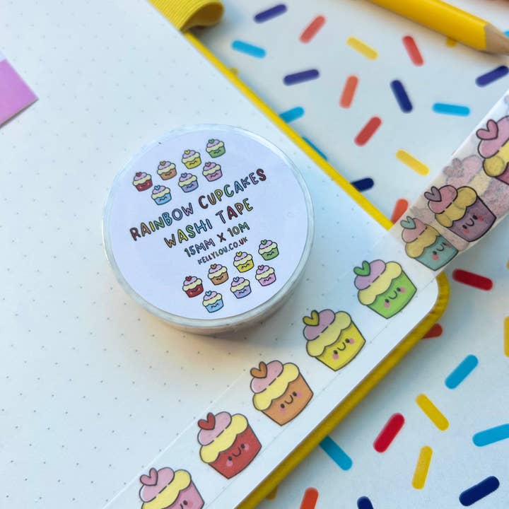 Kellylou – wholesale Washi tape – Rainbow Cupcakes - Washi Tape1