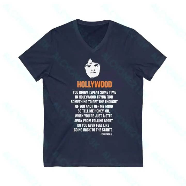 Camiseta Lewis Capaldi Unissex de manga curta com decote em V por atacado de Alcyone213k