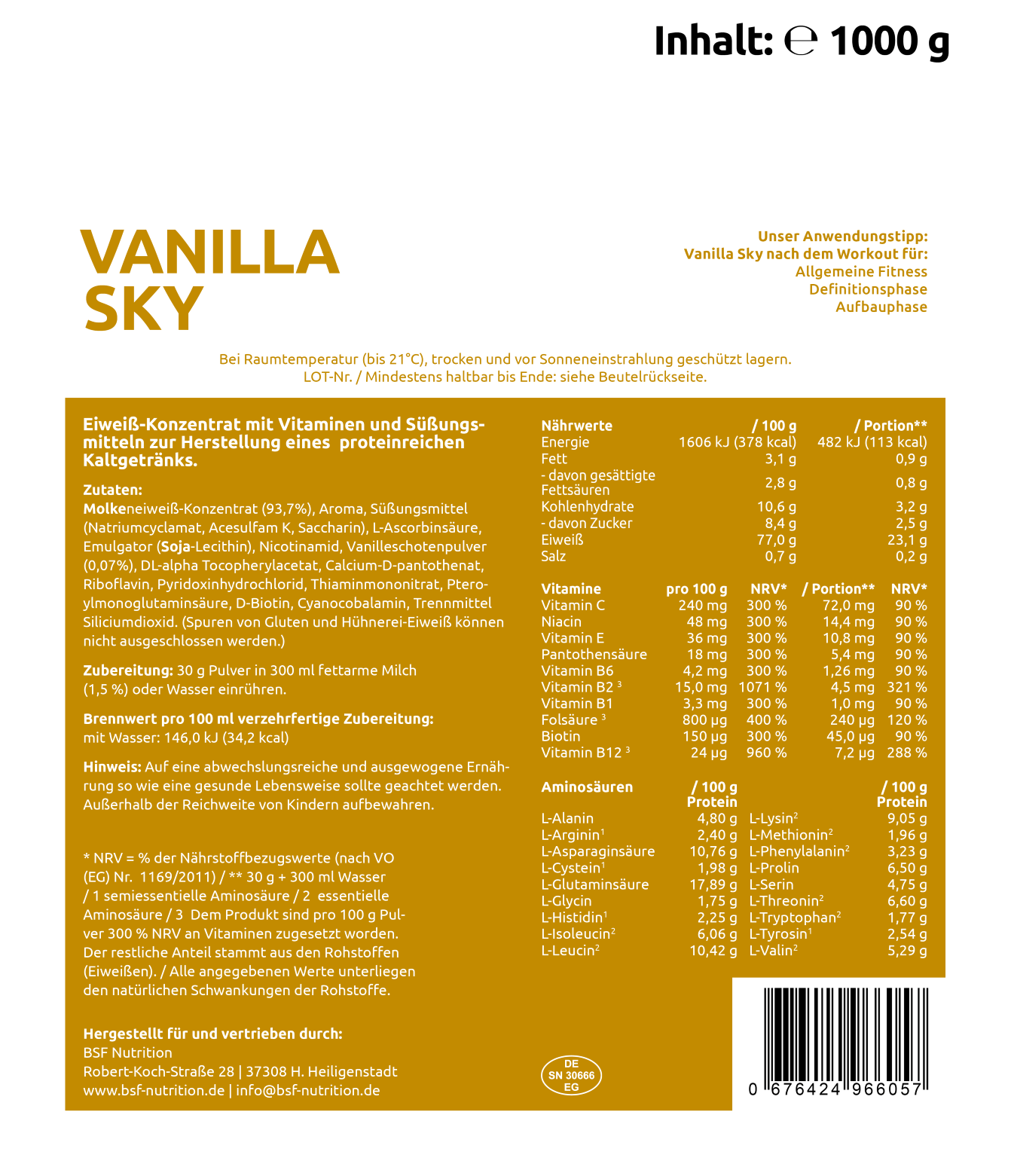 BSF Nutrition - Wholesale Protein/Superfood Powder - Whey protein6