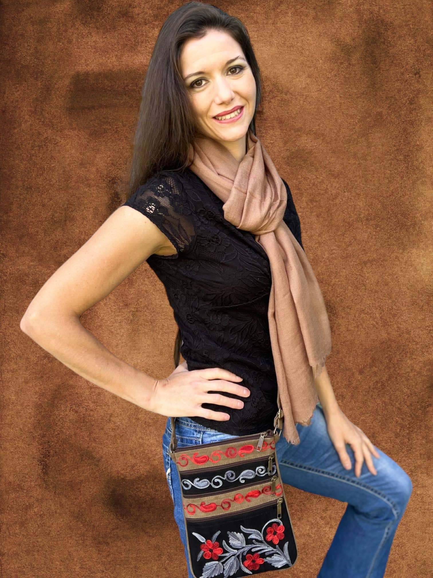 Rayz Intl - Wholesale Scarf - Women's - Light Taupe Thin Weave Solid Wool Scarf