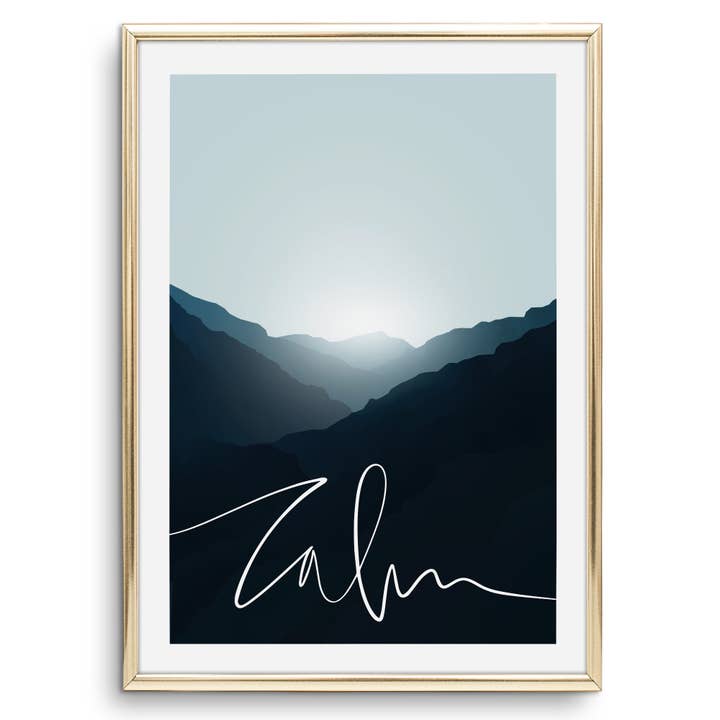 Poster 'Calm Mountain' per la vendita all'ingrosso da parte di Tales by Jen