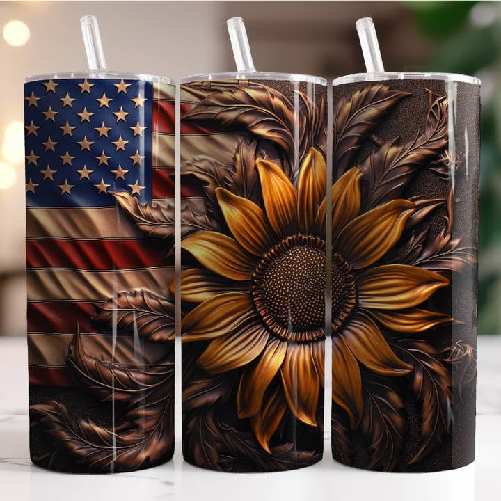 Solrosflagga 3D Tumbler för wholesale av Antisocial Designs