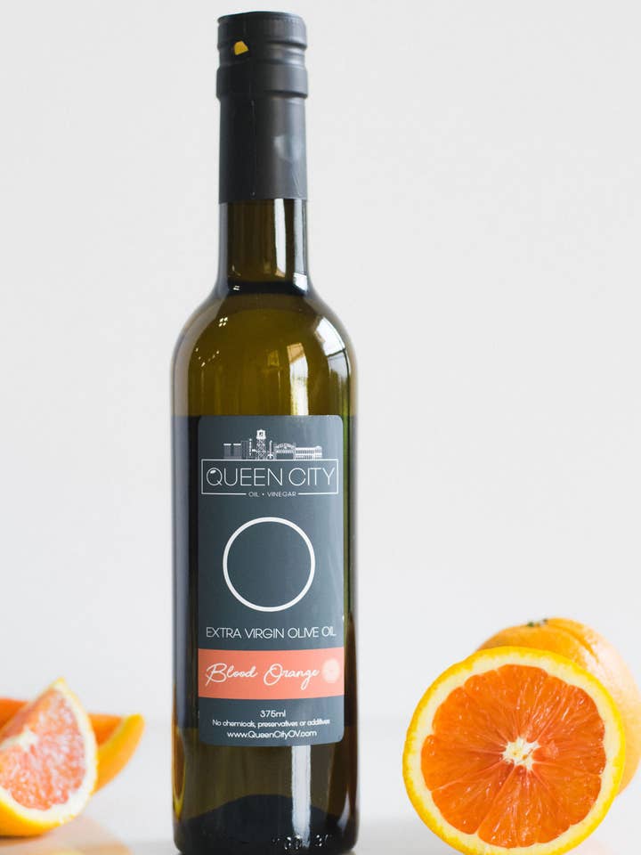 Blood Orange Extra Virgin Olive Oil for wholesale by Queen City + Co.
