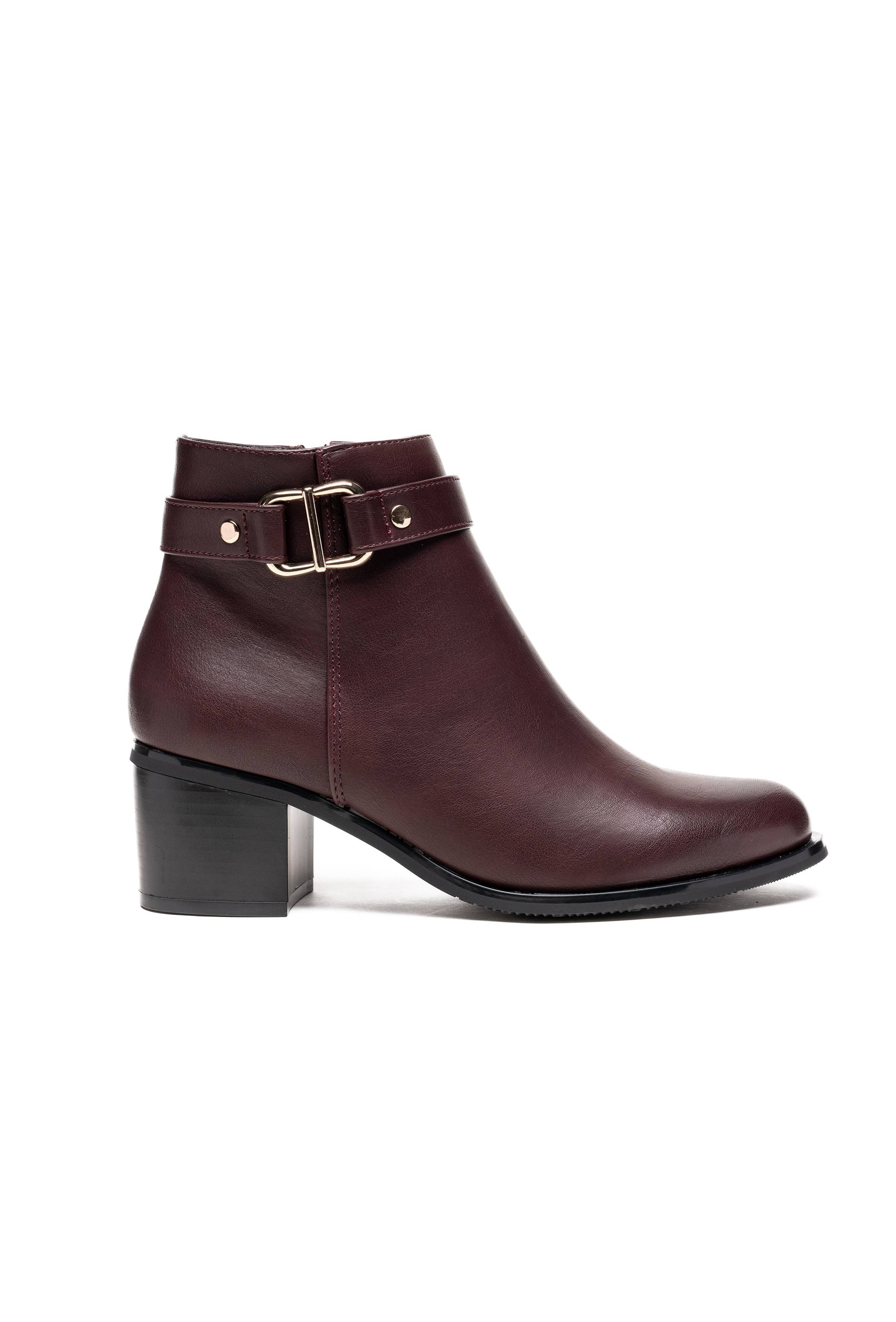 C'M PARIS – Großhandel Stiefeletten – Damen – Blockabsatz-Stiefelette mit T-Schnalle 30190