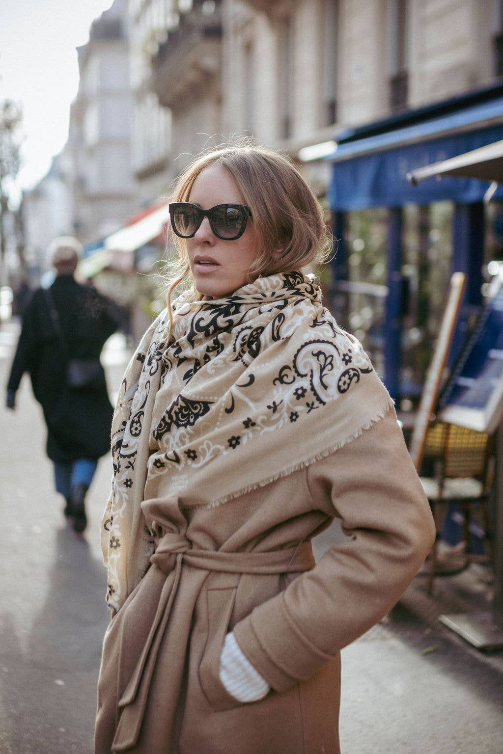 Maison Lecomte Flament - Wholesale Scarf - Women's - Beige cash FW24/25 scarf bandana2