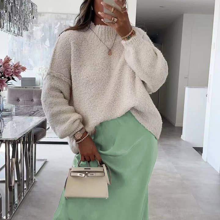 ESTEE BROWN - Vendita all'ingrosso Gonna - Donna - Gonna lunga in raso con elastico in vita - 64679