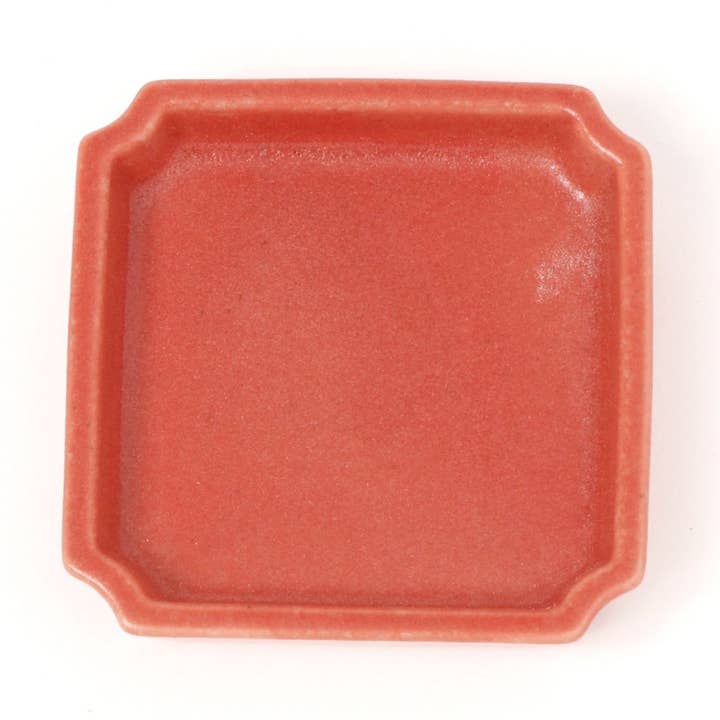 Mino Ware "Obanzai" Mini Plate Tsubaki Red for wholesale on Faire0