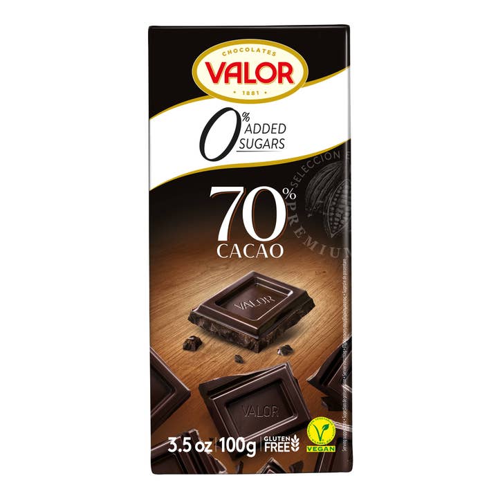 meDINEterranean - Wholesale Chocolate Bar - Valor. Dark Chocolate 70% Cocoa (no sugar added)