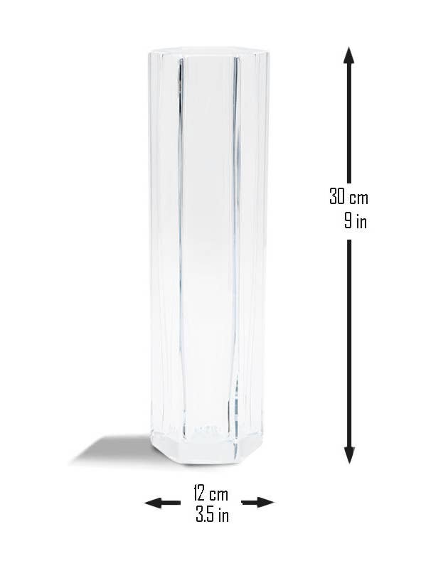 Crystal HEXAGONAL Murano Glass Vase for wholesale by ALESSANDRO MANDRUZZATO TM