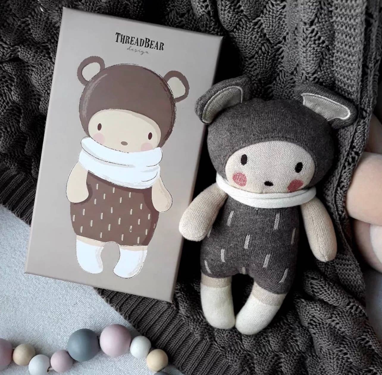 Threadbear Design Int. - Wholesale Stuffed/Plush Toy - Kids & Baby - Baby Beau knitted doll in a gift box5