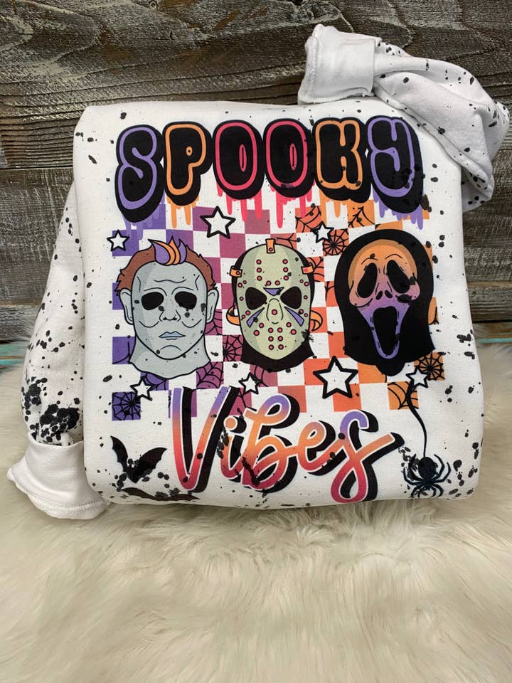 Retro Spooky Vibes Crew neck for wholesale by Twisted T’S Apparel