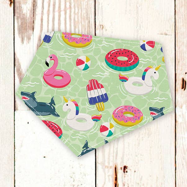 Pool Toys Dog Bandana (Snap-on, 3 sizes available) for wholesale by BibbyBubby