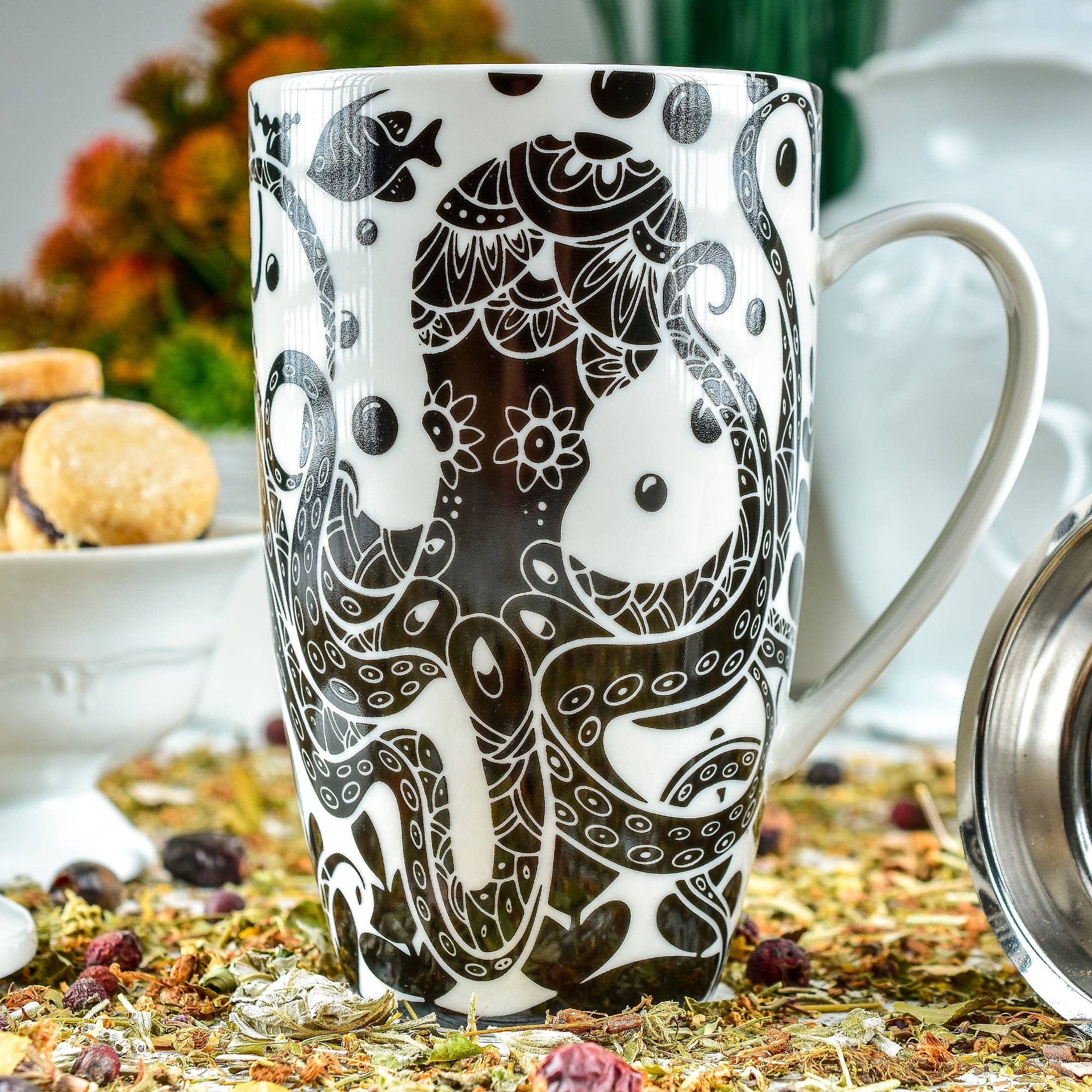 Greenline Goods - Wholesale Coffee Mug - Octopus Coffee and Tea Ceramic Mug 16oz16