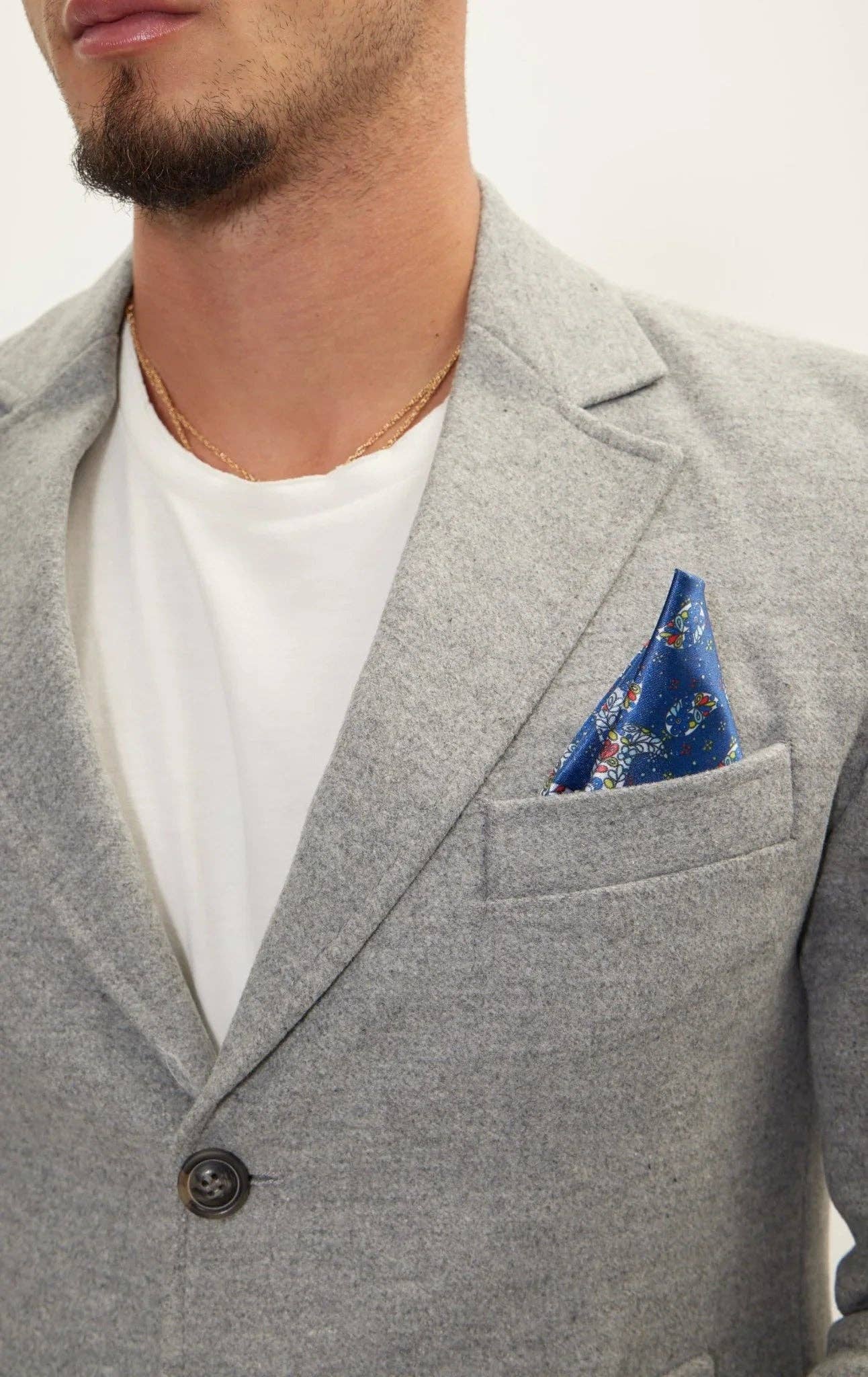 Men's Wool Melange Mid-Length Overcoat - Grey for wholesale on Faire2