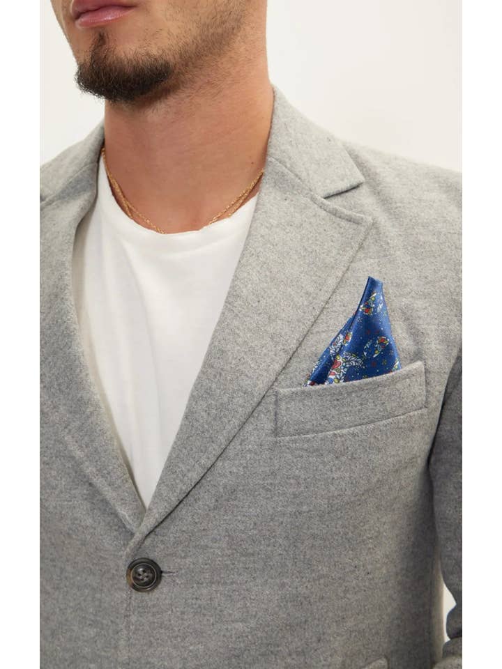 Men's Wool Melange Mid-Length Overcoat - Grey for wholesale on Faire2