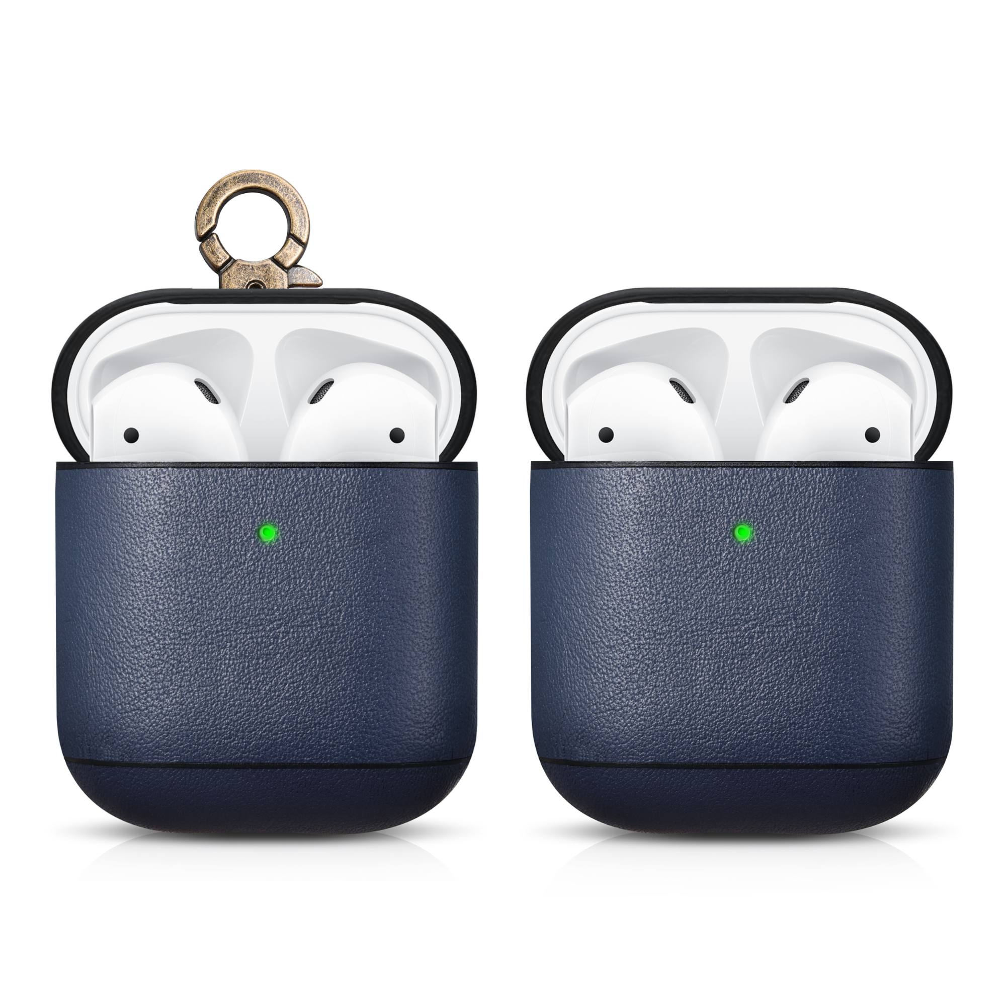 CairPods - Wholesale Earphone/Headphone Case - Unisex - Napa Premium Leather AirPods 2 Case - Navy Blue3