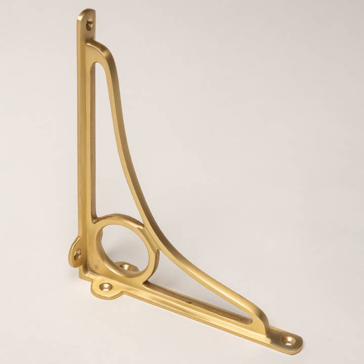 Brass bee - Wholesale Wall Mounted Shelf - Solid Brass Caraxes Shelf Brackets - Satin Brass3
