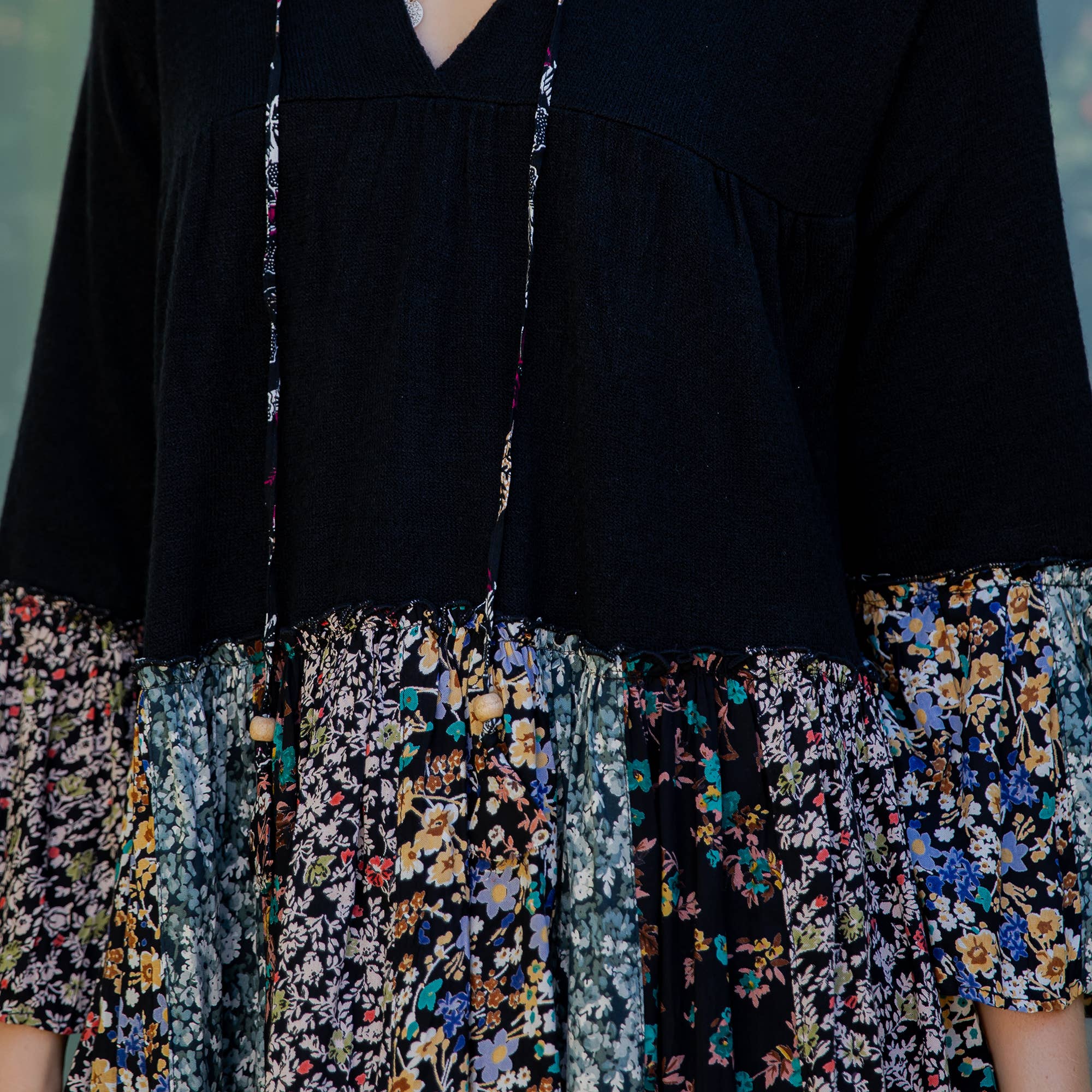 Young Threads - Venta al por mayor Blusa - Mujer - Top Jhabla con Cuello de Banda Teñido Chic (Nuevo Color)44